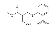 methyl 3-hydroxy-2-(((2-nitrophenyl)thio)amino)propanoate Structure