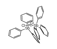 cis-dichlorobis(triphenylstibine)platinum(II)结构式