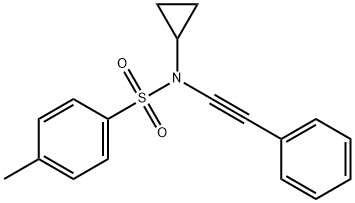 N-环丙基-4-甲基-N-(苯基乙炔基)苯磺酰胺结构式