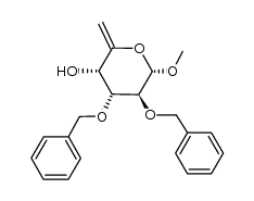 (3S,4R,5S,6S)-4,5-bis(benzyloxy)-6-methoxy-2-methylenetetrahydro-2H-pyran-3-ol Structure