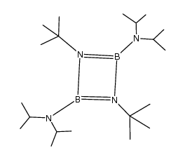 1,3-di-t-butyl-2,4-bis(diisopropylamino)-1,3,2,4-diazadiboretidine Structure