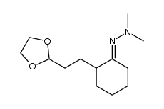 2-[2-(1,3-dioxolan-2-yl)ethyl]cyclohexanone N,N-dimethylhydrazone结构式