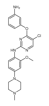 4-(3-氨基苯氧基)-5-氯-N-(2-甲氧基-4-(4-甲基哌嗪-1-基)苯基)嘧啶-2-胺结构式