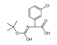 (S)-2-((叔丁氧基羰基)氨基)-2-(3-氯苯基)乙酸结构式