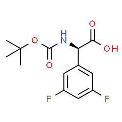 (R)-2-((叔丁氧基羰基)氨基)-2-(3,5-二氟苯基)乙酸结构式