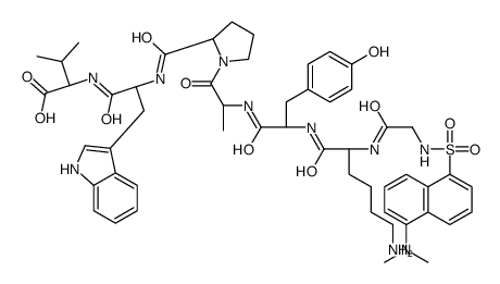 dansyl-glycyl-lysyl-tyrosyl-alanyl-prolyl-tryptophyl-valine结构式
