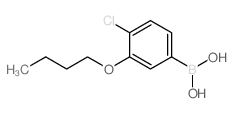 3-丁氧基-4-氯苯硼酸结构式
