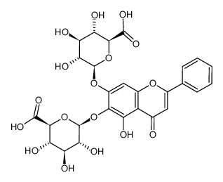 baicalein-6-O-β-D-glucopyranuronoside-7-O-β-D-glucopyranuronoside Structure