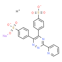 5,6-Diphenyl-3-(2-pyridyl)-1,2,4-triazine-4,4"-disulfonic acid monosodium salt hydrate Structure