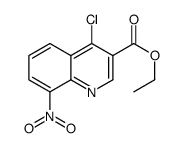 4-氯-8-硝基喹啉-3-羧酸乙酯结构式
