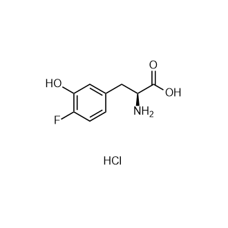(S)-2-氨基-3-(4-氟-3-羟基苯基)丙酸盐酸盐结构式