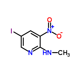 5-Iodo-N-methyl-3-nitro-2-pyridinamine Structure