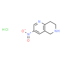 3-硝基-5,6,7,8-四氢-1,6-萘啶盐酸盐结构式