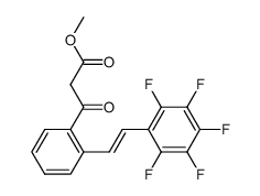 (E)-methyl 3-oxo-3-[2-(2-(pentafluorophenyl)vinyl)phenyl]propanoate结构式