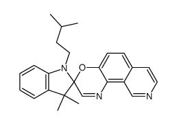 1-isoamyl-3,3-dimethylspiro[indoline-2,3'-(3H)-pyrido(3,4-f)(1,4)benzooxazine] Structure