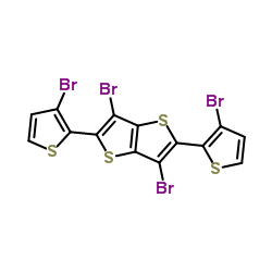 3,6-Dibromo-2,5-bis(3-bromo-2-thienyl)thieno[3,2-b]thiophene Structure