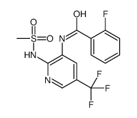 2-fluoro-N-[2-(methanesulfonamido)-5-(trifluoromethyl)pyridin-3-yl]benzamide Structure
