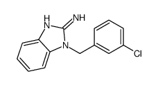 1-[(3-chlorophenyl)methyl]benzimidazol-2-amine结构式