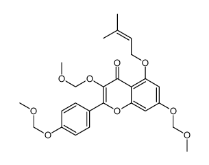 5-O-(3-Methyl-2-butenyl) KaeMpferol Tri-O-MethoxyMethyl Ether structure