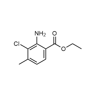 2-氨基-3-氯-4-甲基苯甲酸乙酯结构式