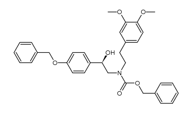 (R)-benzyl (2-(4-(benzyloxy)phenyl)-2-hydroxyethyl)(3,4-dimethoxyphenethyl)carbamate Structure