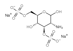 D-氨基葡萄糖-3,6-二硫酸钠结构式