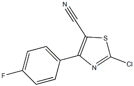 2-氯-4-(4-氟苯基)噻唑-5-甲腈结构式