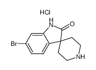 6-Bromospiro[indoline-3,4'-piperidin]-2-one hydrochloride结构式