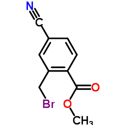 2-溴甲基-4-氰基苯甲酸甲酯结构式