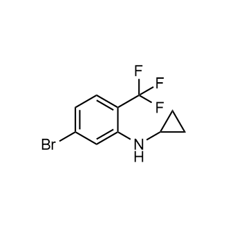 5-溴-N-环丙基-2-(三氟甲基)苯胺结构式