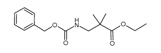 3-benzyloxycarbonylamino-2,2-dimethylpropionic acid ethyl ester结构式