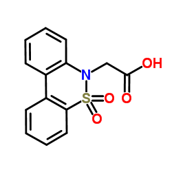 (5,5-Dioxido-6H-dibenzo[c,e][1,2]thiazin-6-yl)acetic acid Structure