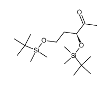 (-)-(3S)-3,5-bis(tert-butyldimethylsilyloxy)-pentan-2-one结构式