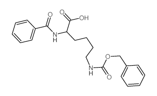 2-benzamido-6-phenylmethoxycarbonylamino-hexanoic acid结构式