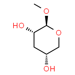 Methyl 3-deoxy-β-L-erythro-pentopyranoside结构式