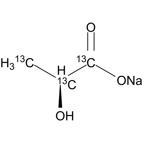 Sodium L-lactate-(C)3 Structure