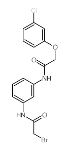 Acetamide,N-[3-[(bromoacetyl)amino]phenyl]-2-(3-chlorophenoxy)- (9CI) Structure