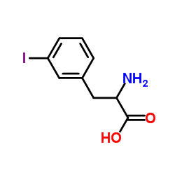DL-3-碘苯丙氨酸结构式