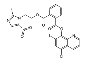 1-(5-chloro-7-iodoquinolin-8-yl)-4-(2-(2-methyl-5-nitro-1H-imidazolyl)ethyl)phthalate结构式