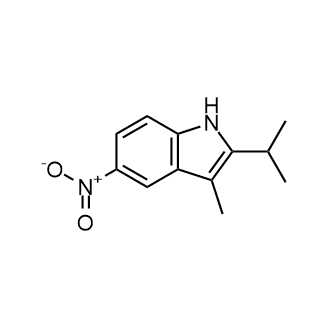 2-异丙基-3-甲基-5-硝基-1H-吲哚结构式