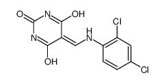 5-[(2,4-dichloroanilino)methylidene]-1,3-diazinane-2,4,6-trione结构式