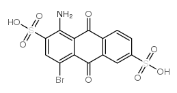1-amino-4-bromo-9,10-dioxo-9,10-dihydroanthracene-2,6-disulfonic acid结构式