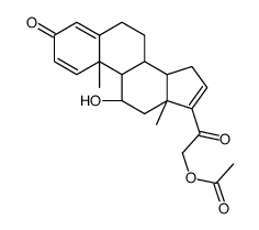 21-Acetoxy-11beta -hydroxypregna-1,4,16-triene-3,20-dione Structure