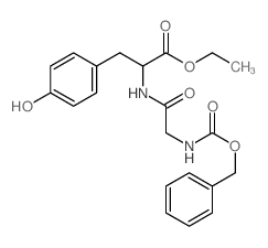 ethyl 3-(4-hydroxyphenyl)-2-[(2-phenylmethoxycarbonylaminoacetyl)amino]propanoate结构式