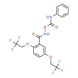 N-[(ANILINOCARBONYL)OXY]-2,5-BIS(2,2,2-TRIFLUOROETHOXY)BENZENECARBOXAMIDE Structure