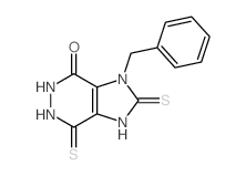 7-benzyl-2,8-disulfanylidene-3,4,7,9-tetrazabicyclo[4.3.0]non-10-en-5-one Structure