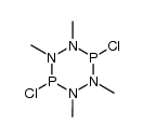 3,6-dichloro-1,2,4,5-tetramethyl-1,2,4,5,3,6-tetrazadiphosphinane Structure
