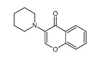 3-piperidin-1-ylchromen-4-one结构式