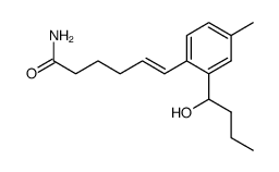 trans-6-<2-(1-Hydroxybutyl)-4-tolyl>-hex-5-enamid Structure