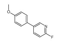 2-氟-5-(4-甲氧基苯基)吡啶结构式